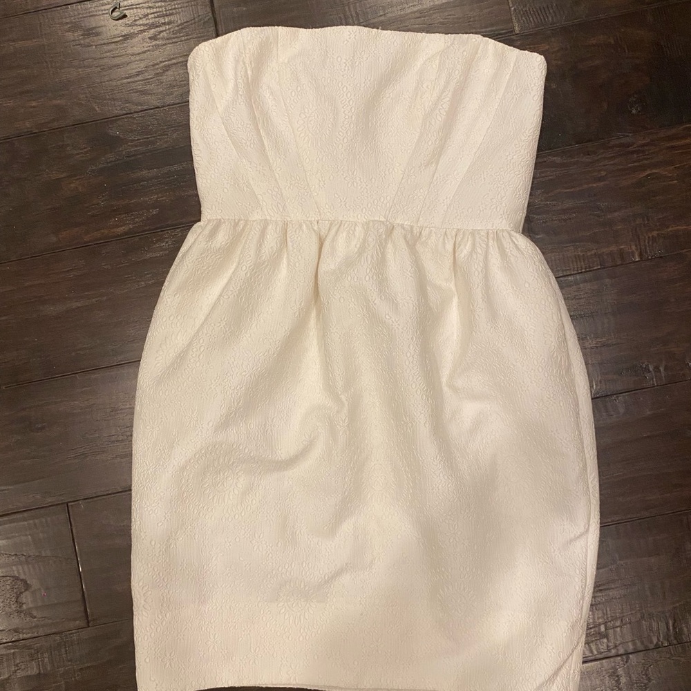 Shoshanna white eyelet strapless mini dress size 0